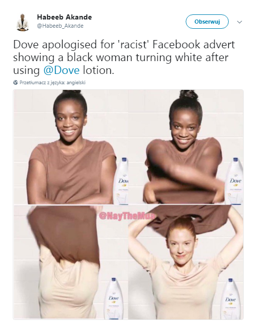 rasistowska reklama przykład