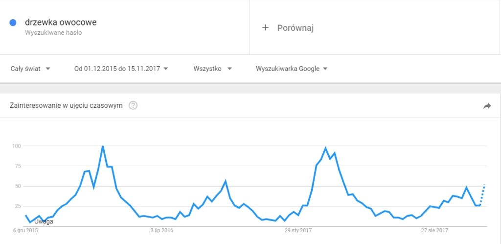 wykres google trends