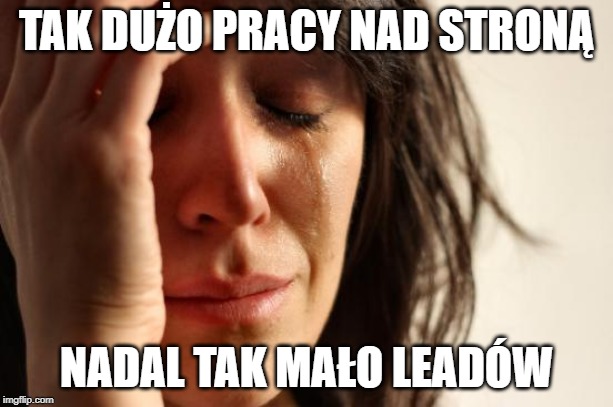 praca nad stroną a leady